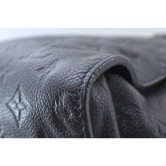 Auth Louis Vuitton Monogram Empreinte Lumineuse PM Tote Bag Navy M93410 LV 9258B - Picture 6 of 11